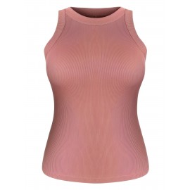 Ribbed Tank Top, Sleeveless Summer Casual Top, Women's Clothing