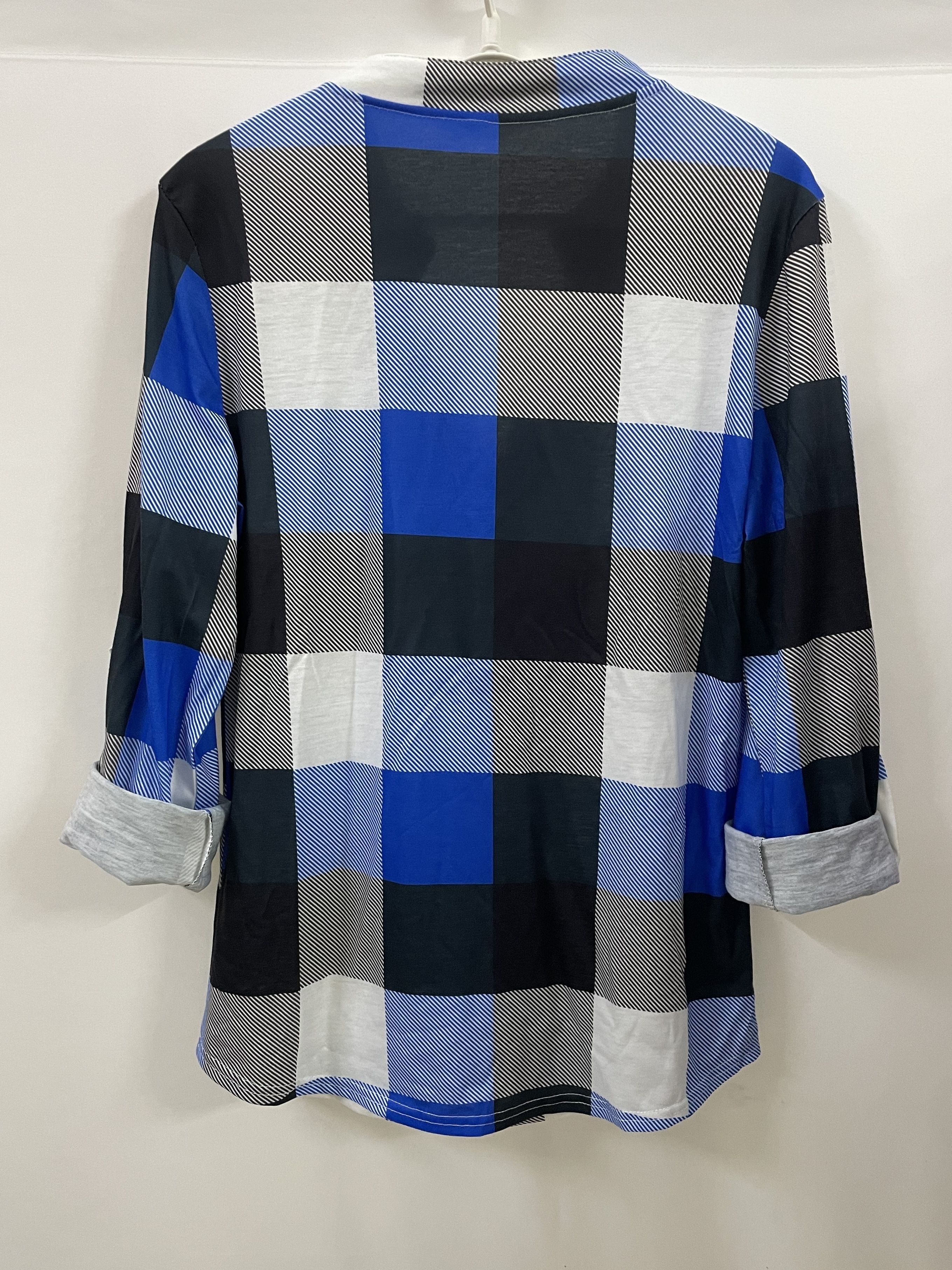 casual plaid shirt long sleeve v neck shirt casual every day tops womens clothing details 1