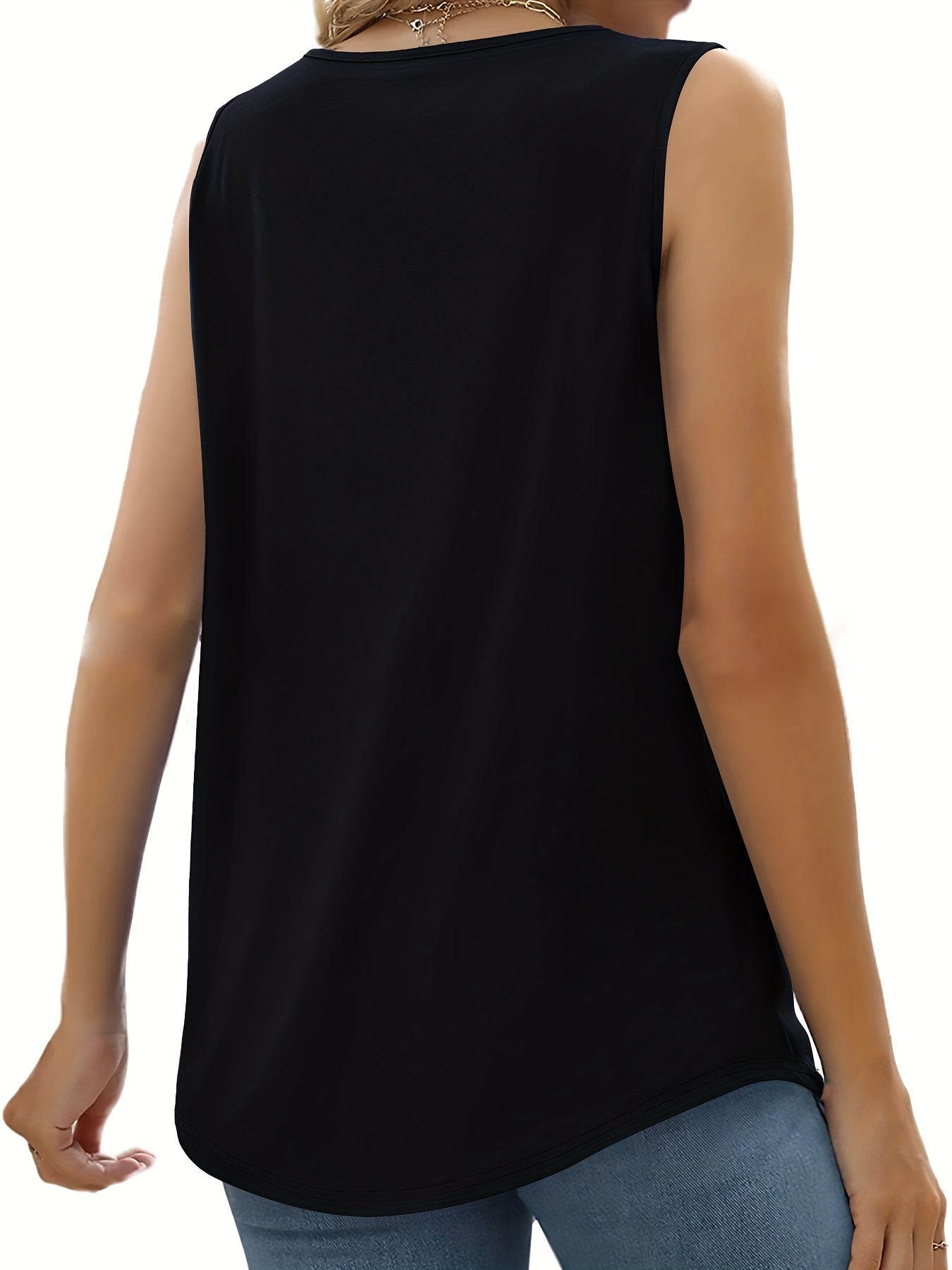 square neck tank top loose casual top for summer spring womens clothing details 63