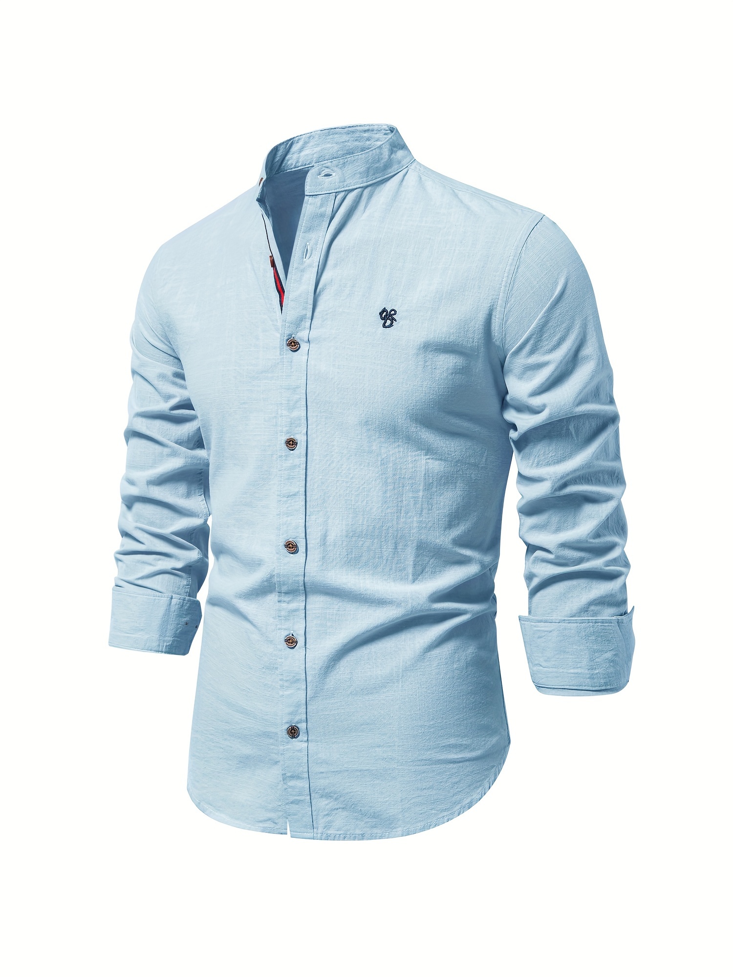 mens cotton long sleeve shirts mens clothes details 31