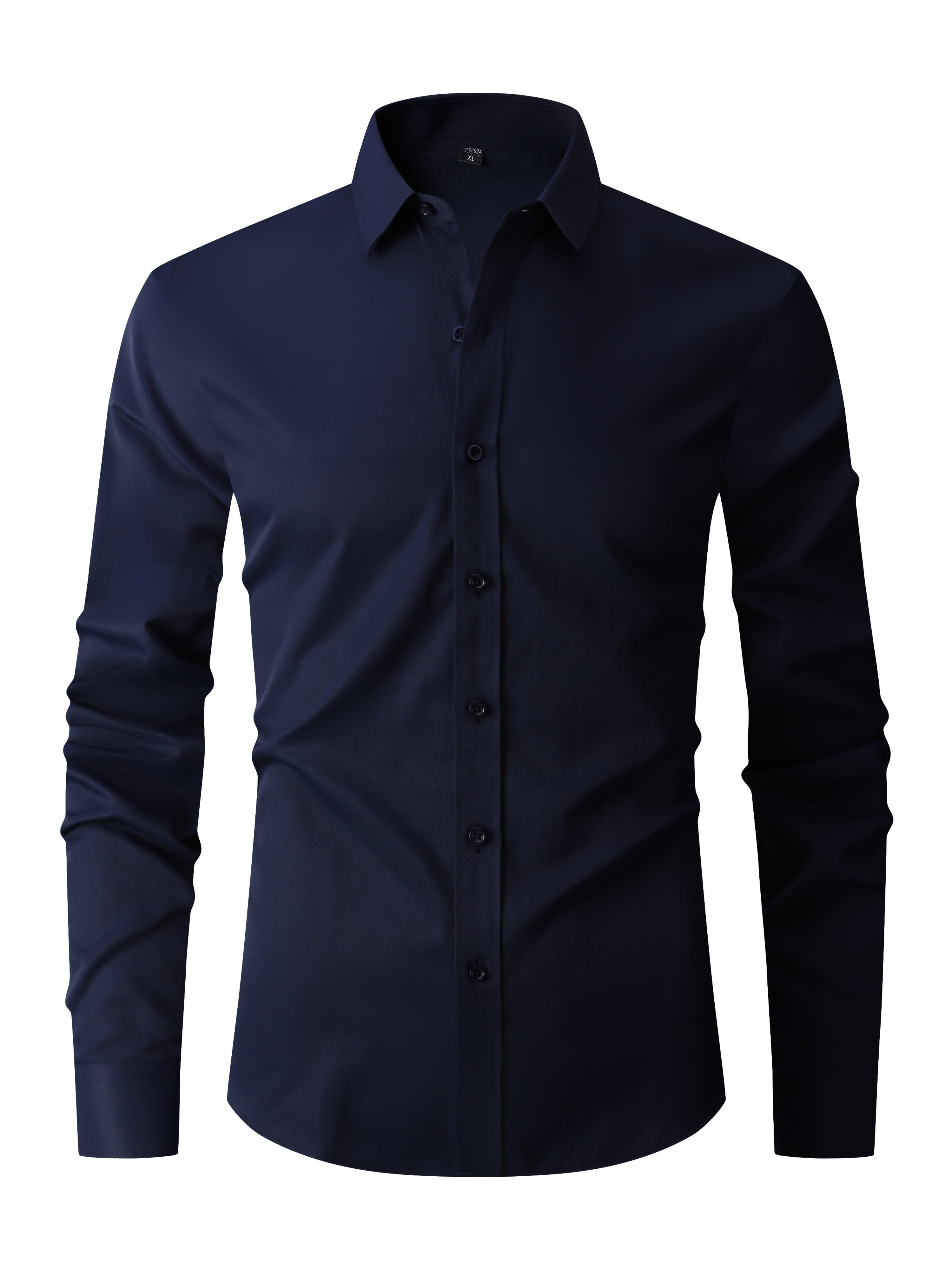 classic design shirt mens semi formal button up lapel long sleeve shirt for spring summer business details 20